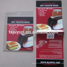 PTFE coated fiberglass reusable toaster bag,17*19cm ;20*21.5cm, most popular size for Japanese market